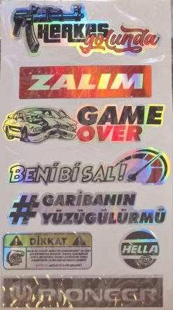 Hologramlı Sticker 13, 1 Adet