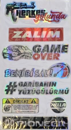 Hologramlı Sticker 7, 1 Adet