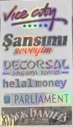 Hologramlı Sticker 8, 1 Adet