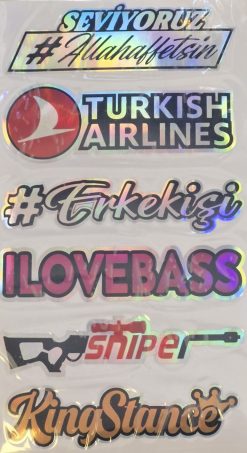 Hologramlı Sticker 9, 1 Adet